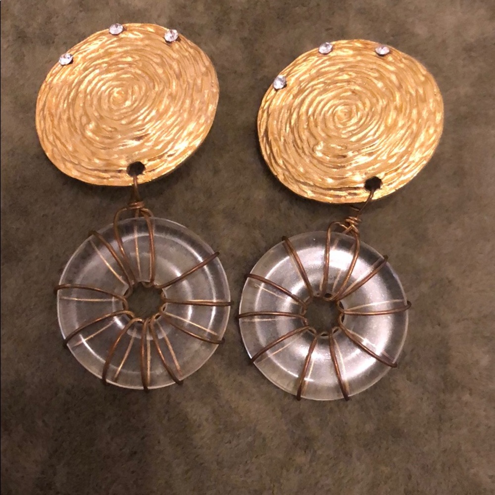 1980’s Vintage lucite clip earrings